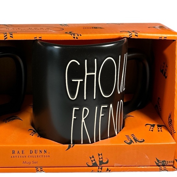 NEW Rae Dunn BOO FRIEND & GHOUL FRIEND Halloween Mug Set/2 - Picture 3 of 6